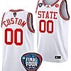 Custom NC State Wolfpack Jersey Basketball Name and Number 2024 NCAA March Madness Final Four White