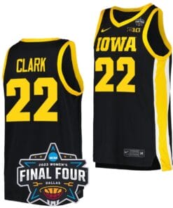 Caitlin Clark Jersey #22 Iowa Hawkeyes College Basketball 2023 National Championship Bound Black