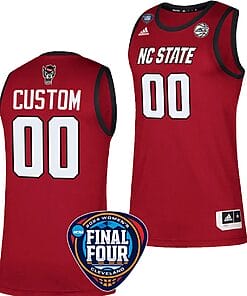 Custom NC State Wolfpack Jersey Basketball Name and Number 2024 NCAA March Madness Final Four Red