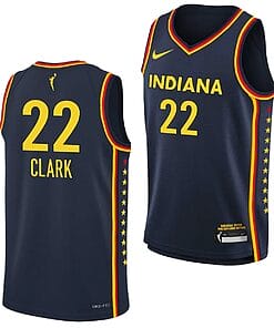 Caitlin Clark Jersey #22 Indiana Fever Basketball 2024 WNBA Draft Explorer Edition Stitched Navy