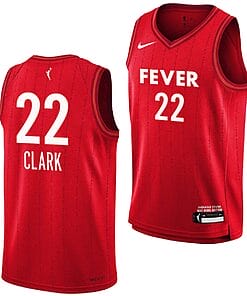 Caitlin Clark Jersey #22 Indiana Fever Basketball 2024 WNBA Draft Rebel Edition Stitched Red