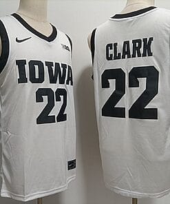 Caitlin Clark Jersey #22 Iowa Hawkeyes Ncaa College Basketball White