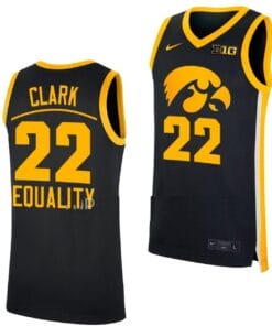 Caitlin Clark Jersey #22 Iowa Hawkeyes College Basketball Equality Black