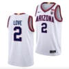 Caleb Love Jersey #2 Arizona Wildcats College Basketball White