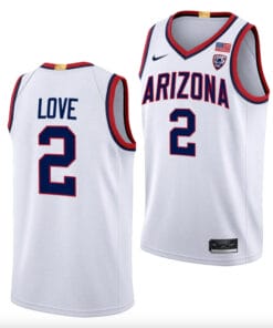 Caleb Love Jersey #2 Arizona Wildcats College Basketball White