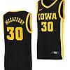Connor McCaffery Jersey #30 Iowa Hawkeyes College Basketball Black Swingman