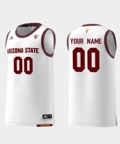 Custom Arizona State Jersey Sun Devils White Replica College Basketball Jersey Name Number