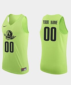 Custom Oregon Ducks Jersey Name Number Apple Green College Basketball Jersey