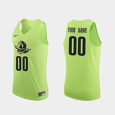 Custom Oregon Ducks Jersey Name Number Apple Green College Basketball Jersey