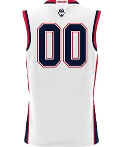 Alternative view of Custom UConn Huskies Jersey Name And Number College Basketball White