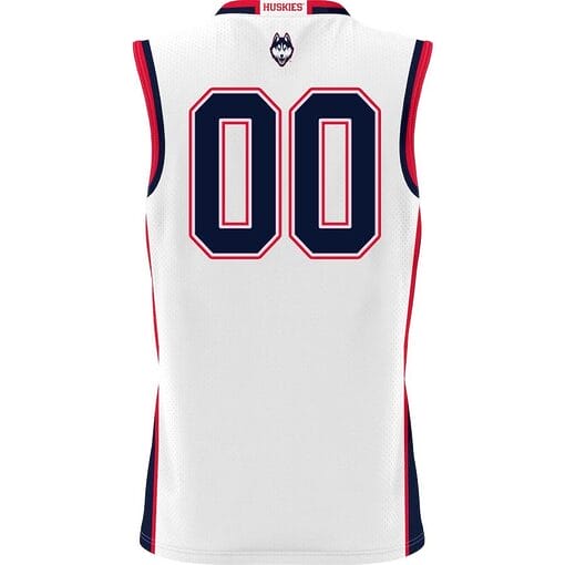 Custom UConn Huskies Jersey Name And Number College Basketball White - Image 2