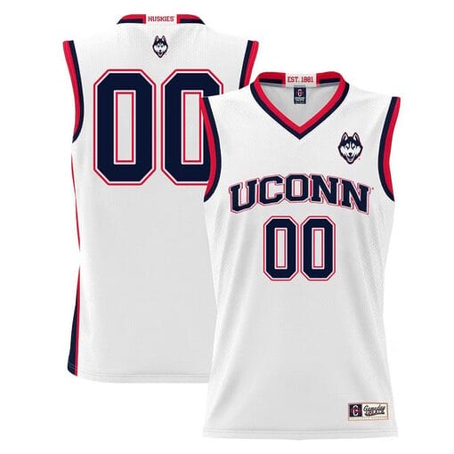 Custom UConn Huskies Jersey Name And Number College Basketball White - Image 3