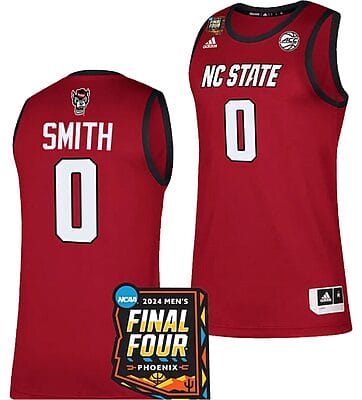DJ Horne Jersey #0 NC State Wolfpack 2024 NCAA March Madness Final Four Basketball Red