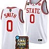 DJ Horne Jersey #0 NC State Wolfpack 2024 NCAA March Madness Final Four Basketball White