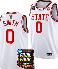 DJ Horne Jersey #0 NC State Wolfpack 2024 NCAA March Madness Final Four Basketball White