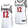 Darrion Trammell Jersey #12 San Diego State Aztecs College Basketball Home White
