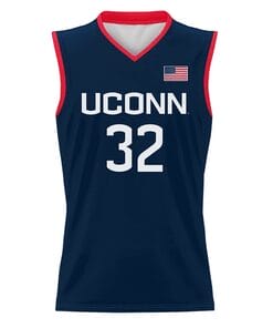 Donovan Clingan Jersey #32 UConn Huskies College Basketball Navy