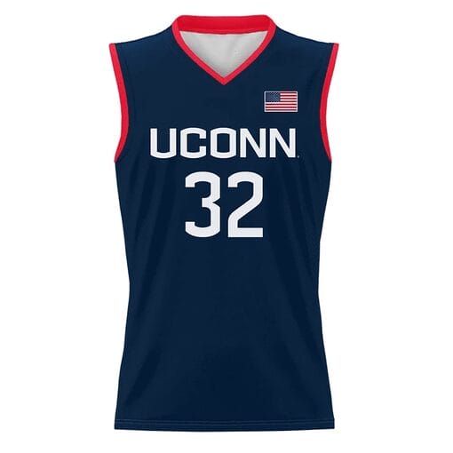 Donovan Clingan Jersey #32 UConn Huskies College Basketball Navy