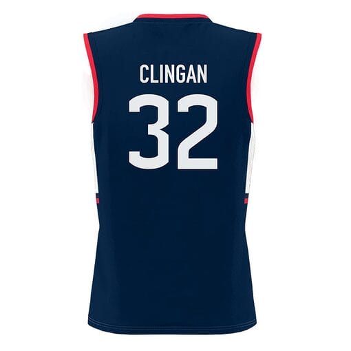 Donovan Clingan Jersey #32 UConn Huskies College Basketball Navy - Image 2