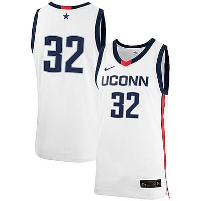 Donovan Clingan Jersey #32 UConn Huskies College Basketball No Name White