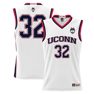Donovan Clingan Jersey #32 UConn Huskies College Basketball White