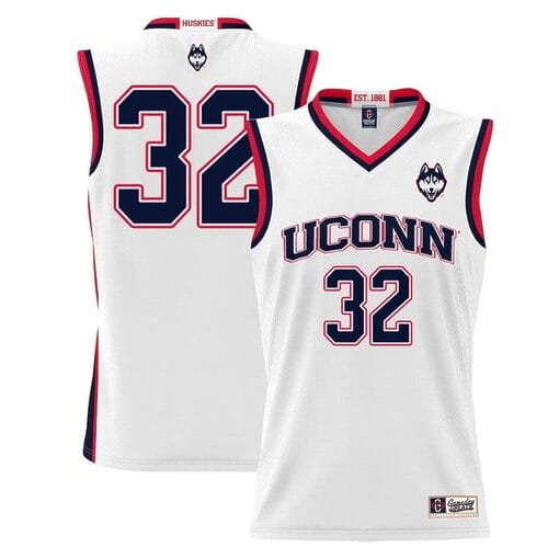 Donovan Clingan Jersey #32 UConn Huskies College Basketball White