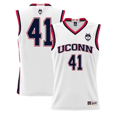 Emmett Hendry Jersey #41 UConn Huskies College Basketball White