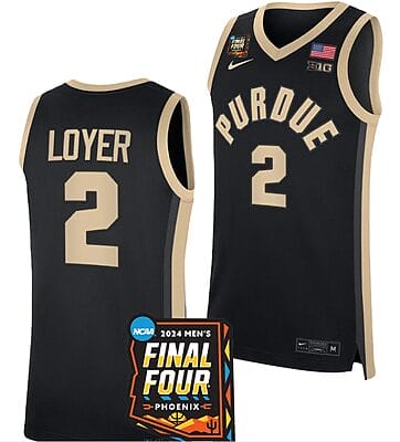 Fletcher Loyer Jersey #2 Purdue Boilermakers 2024 NCAA March Madness Final Four Basketball Black