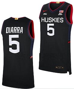 Hassan Diarra Jersey UConn Huskies College Basketball Limited Black #5