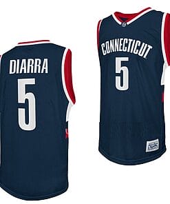 Hassan Diarra Jersey UConn Huskies College Basketball Navy Retro #5