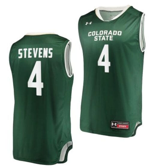 Isaiah Stevens Jersey #4 Colorado State Rams College Basketball Green