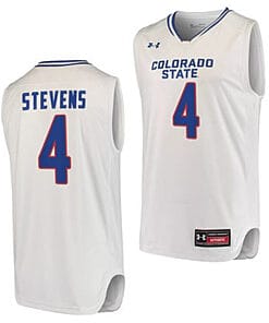 Isaiah Stevens Jersey #4 Colorado State Rams College Basketball White