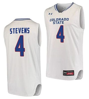 Isaiah Stevens Jersey #4 Colorado State Rams College Basketball White