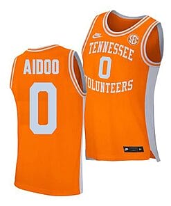 Jonas Aidoo Jersey #0 Tennessee Volunteers College Basketball Orange Classic