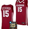 Jarin Stevenson Jersey #15 Alabama Crimson Tide 2024 NCAA March Madness Final Four Basketball Crimson