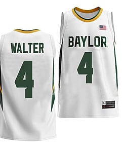 JaKobe Walter Jersey #4 Baylor Bears College Basketball White