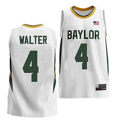 JaKobe Walter Jersey #4 Baylor Bears College Basketball White