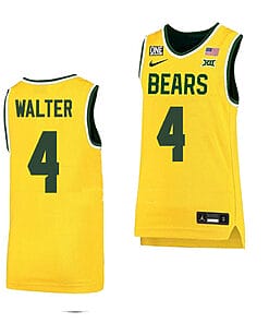 JaKobe Walter Jersey #4 Baylor Bears College Basketball Yellow