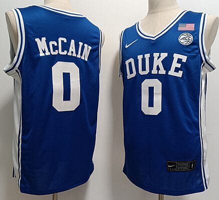 Jared McCain Jersey #0 Duke Blue Devils College Basketball Stitched Blue