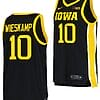 Joe Wieskamp Jersey #10 Iowa Hawkeyes College Basketball Black