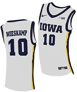 Joe Wieskamp Jersey #10 Iowa Hawkeyes College Basketball White