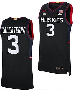 Joey Calcaterra Jersey UConn Huskies College Basketball Limited Black #3