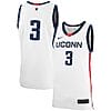 Joey Calcaterra Jersey #3 UConn Huskies College Basketball No Name White