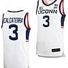 Joey Calcaterra Jersey UConn Huskies College Basketball White Replica #3