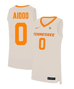 Jonas Aidoo Jersey #0 Tennessee Volunteers College Basketball Cream