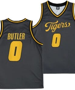 Jordan Butler Jersey #0 Missouri Tigers Anthracite Alternate Script College Basketball