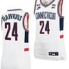 Jordan Hawkins Jersey UConn Huskies College Basketball Alumni White #24