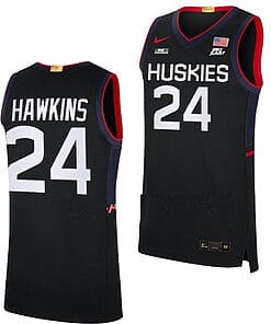 Jordan Hawkins Jersey UConn Huskies College Basketball Limited Black #24