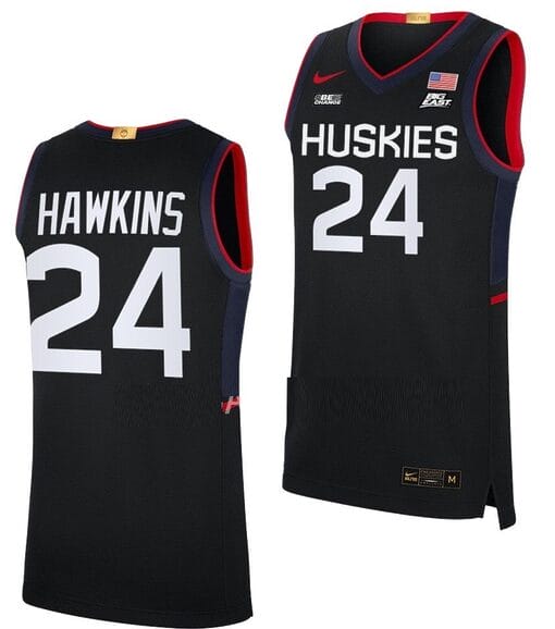 Jordan Hawkins Jersey UConn Huskies College Basketball Limited Black #24