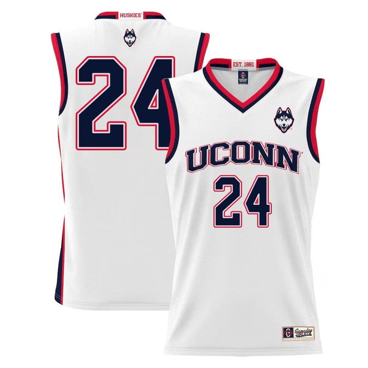 Jordan Hawkins Jersey #24 UConn Huskies College Basketball White
